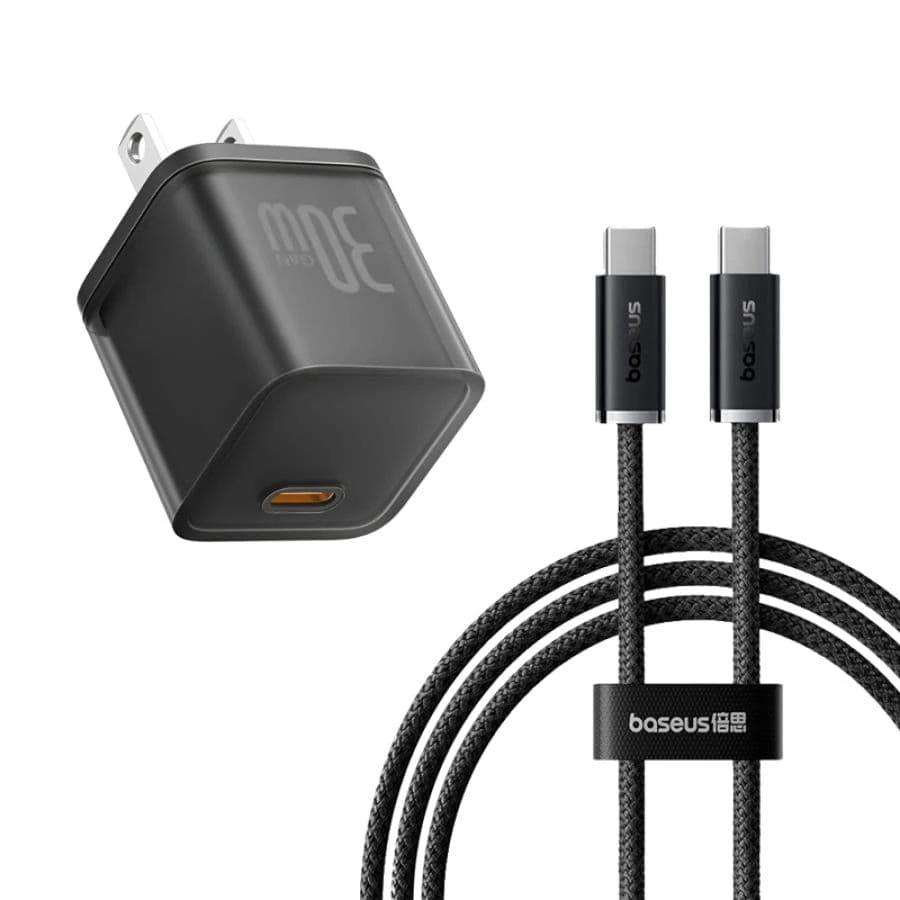 BASEUS  30W GaN5S Fast Charger USB-C & Cable 1M