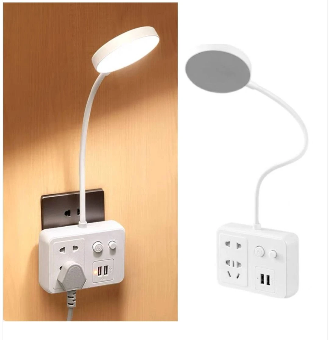Desk Lamp LED 2Socket 2USB T27