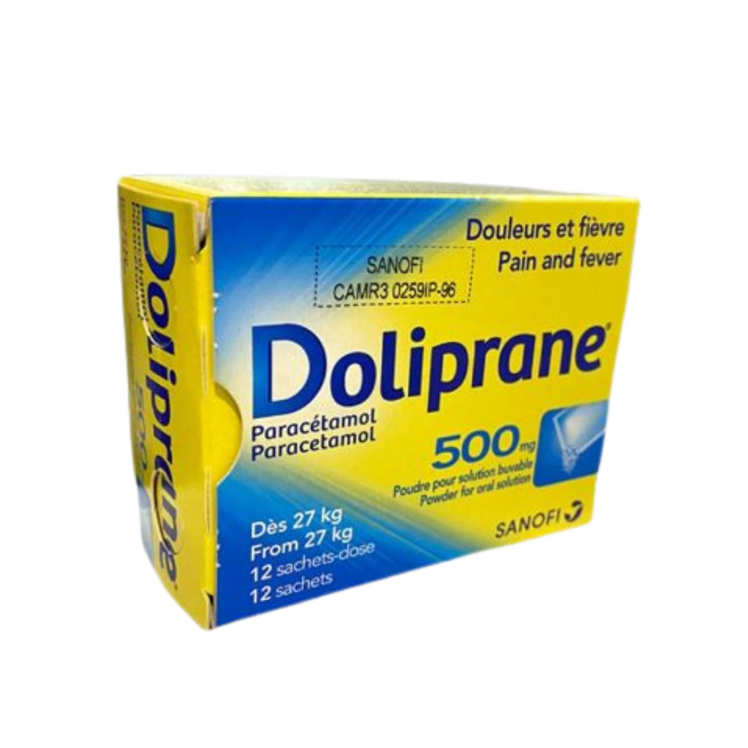 Doliprane 500mg Sachets (Box/12)