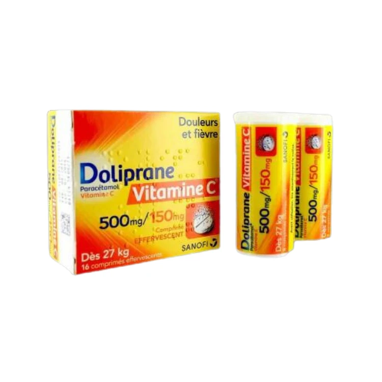 Doliprane 500mg+VitaminC 150mg 16Com Effe x 2Tube/Box (CP)